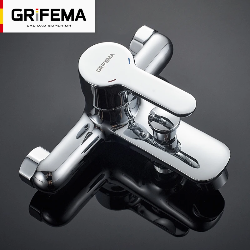 GRIFEMA PORTO G13003 смеситель для душа с 1 5 м душевым шлангом ручной душ и держатель