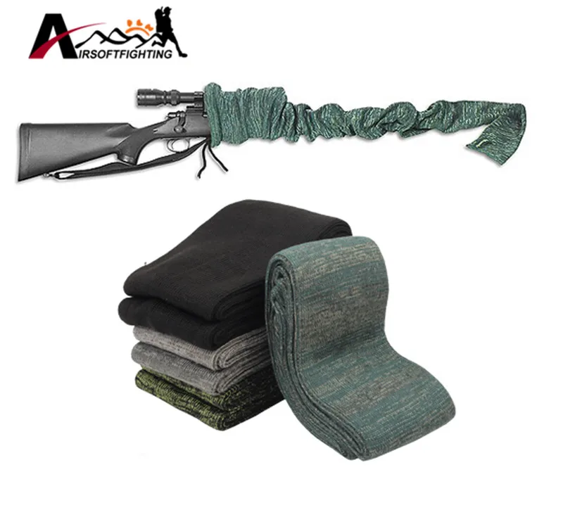 

5pcs/lot Rifle Knit Air Gun Sock 54" Polyester Silicone Treated Rifle Shotgun Protector Cover Case Storage Sleeve Firearm Fabric