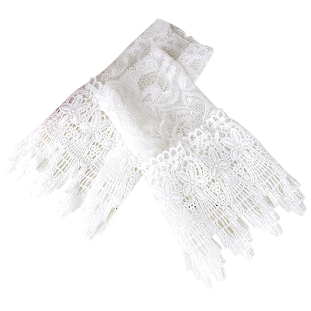 Buy 1 Pair Lace Wrist Sleeves Hollow Fake Cuff Elegant Gloves Accessories for Women Lady Guantes Mujer Wholesale