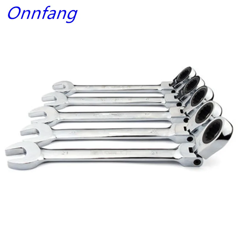 Onnfang набор гаечных ключей с фиксированной головкой, гаечные ключи с трещоткой, набор ручных инструментов 180 °