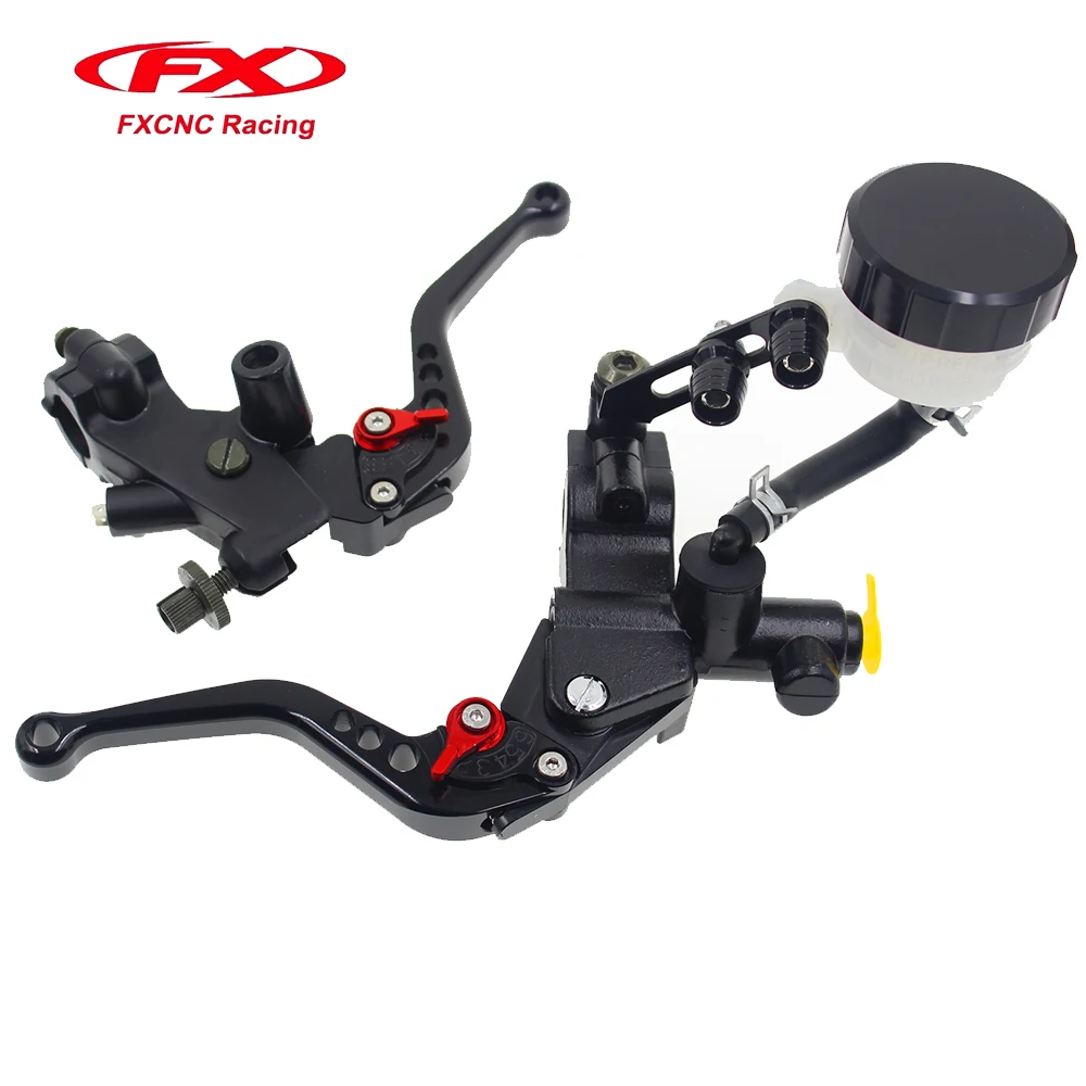 FX CNC 7/8 22MM Hydraulic Motorcycle Brake Cable Clutch Set 8 Color For