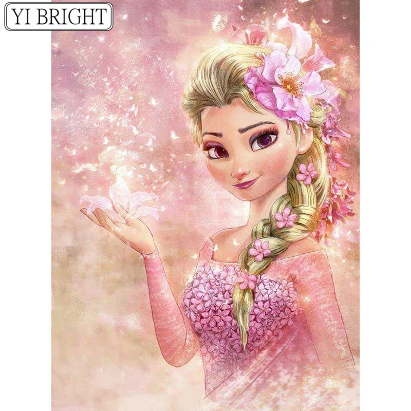 

Full Square/Round Drill 5D DIY Diamond Painting Cross Stitch Flower princess 3D Embroidery Mosaic Home Decor Gifts ZH