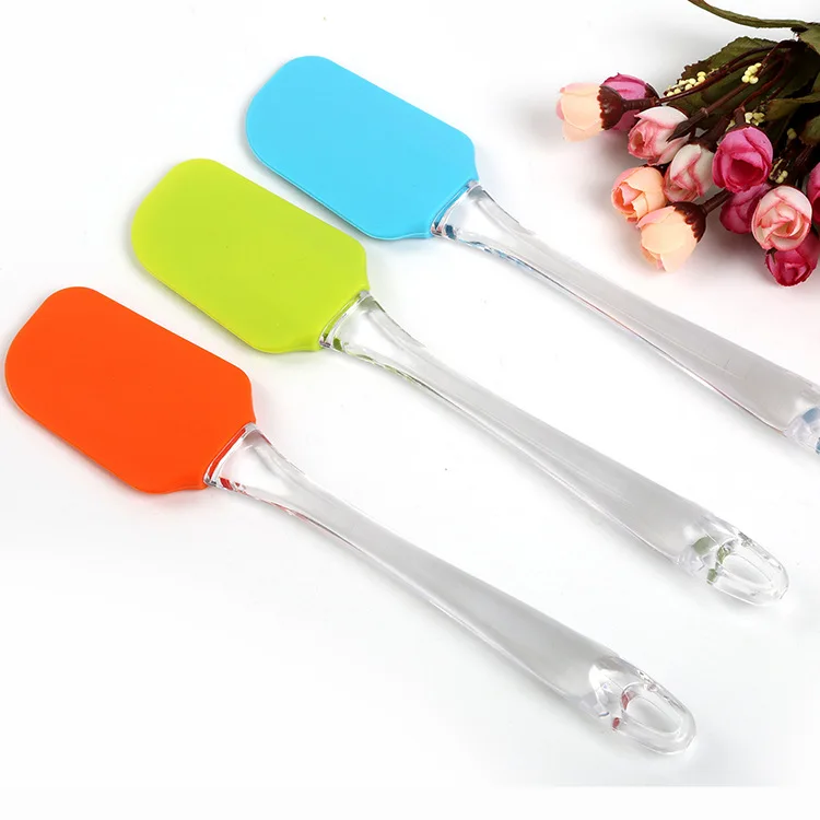 Baking Scraper Silicone Cream Butter Cake Spatula Mixing Batter Plastic