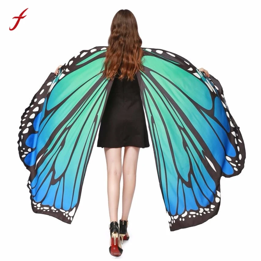 Soft Fabric Butterfly Wings Shawl Fairy Ladies Nymph Pixie Costume Accessory