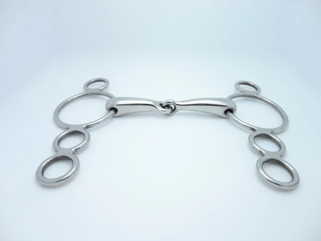 Нержавеющая сталь Континентальный Gag битный конь оборудование 4 кольца 5 1/8 дюйма полости рта голландский кляп бит (H0952A)