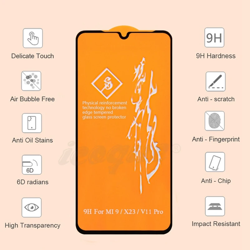 6D Glass for Xiaomi Mi 9 8 SE Mi8 A2 Lite Mi9 Mi Play A1 Screen Protector 5D Tempered Glass for Xiaomi Redmi Note 7 5 6 Pro 6A