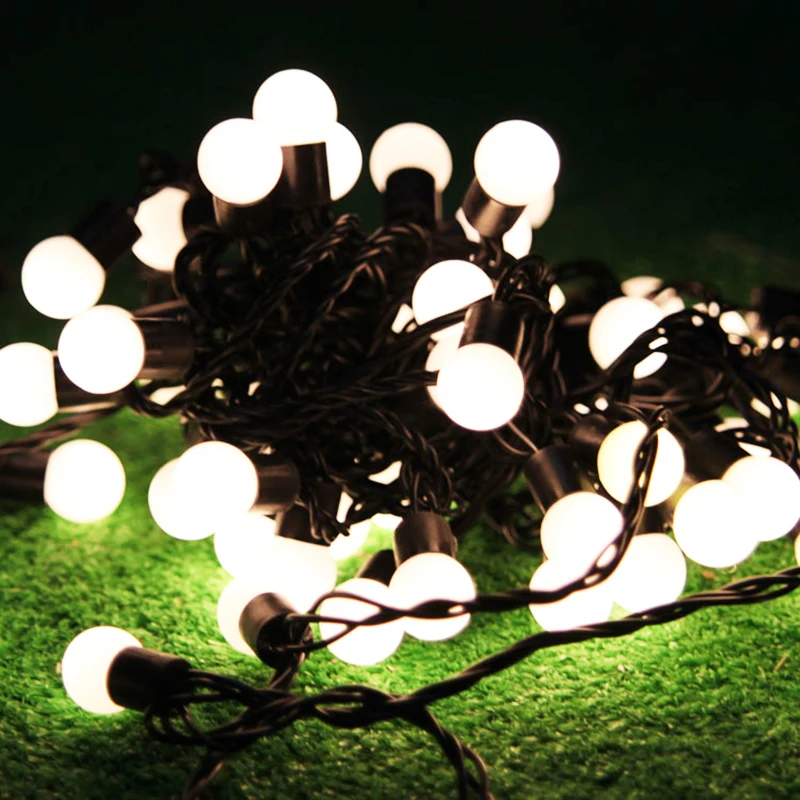

JULELYS 10M 72 Bulbs Ball LED Garland Christmas String Lights Decoration For Wedding Holidays Gerlyanda Christmas Tree Decor