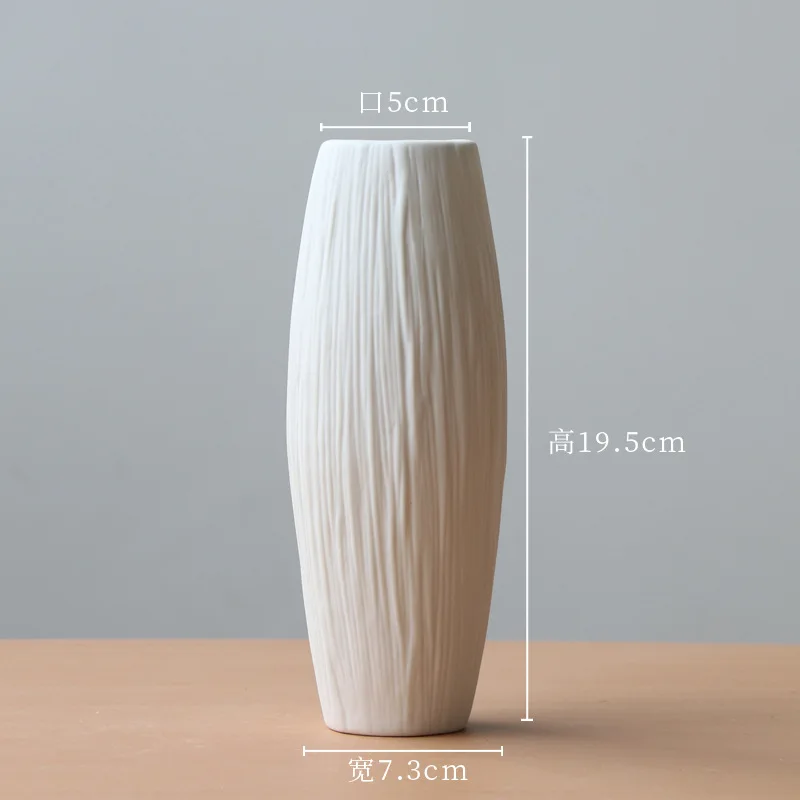 Керамическая ваза в скандинавском стиле, белая ваза в китайском стиле, аксессуары для украшения дома, цветочные вазы для дома Vaso De Planta Floreros - Цвет: oval