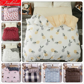 

Pineapple Pattern 1 piece Duvet Cover Adult Kids Child Soft Cotton Quilt Comforter Case Bedding Bag Single Twin Queen King Size