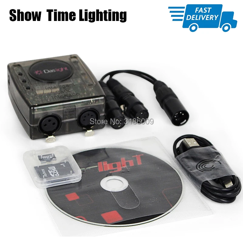 

fast delivery Daslight DVC4 DMX Software stage light controller moving head console DJ Stage Light USB Lighting Interface