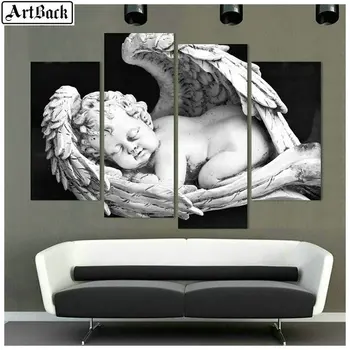 

4 spelled diamond painting angel baby wings diamond mosaic full square diamond embroidery 3d wall sticker