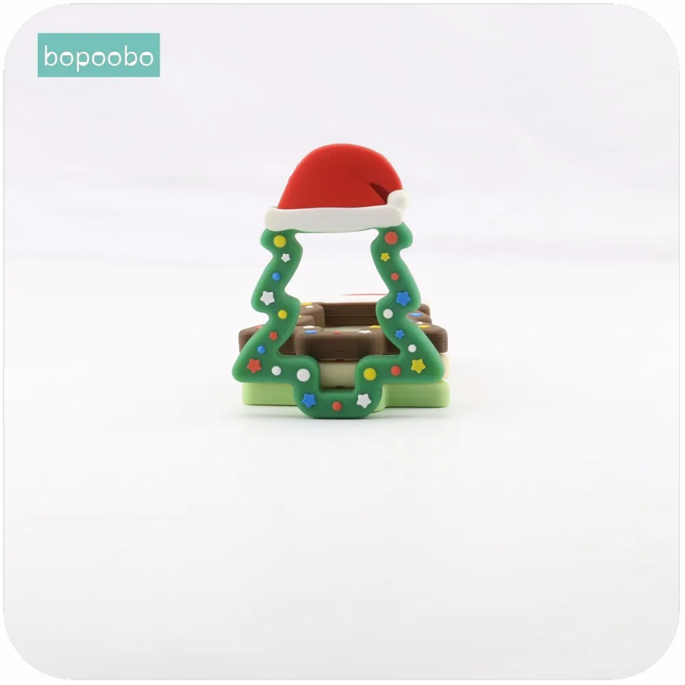Bopoobo Детские Силиконовые силиконовые аксессуары Рождественская елка DIY Ювелирные изделия медсестринский браслет пищевой сенсорные