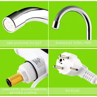 ATWelasticity-Chauffe-eau électrique instantané 3000 W, robinet de cuisine sans réservoir, affichage numérique, eau chaude 5