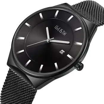 

Fashion Simple Stylish Luxury brand WLISTH Watches Men Stainless Steel Mesh Strap Ultra thin Dial Clock Man Casual Quartz-watch