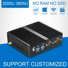 Оптовая Cutomized Mini PC Компьютер Двухъядерный 2 Г 4 Г 8 Г RAM Мини Настольный Компьютер Intel Celeron 3805U 3205U Windows 10/8/Linux