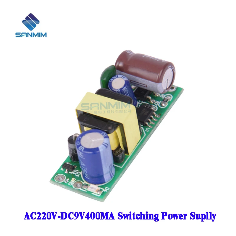 

SANMIN AC220V-DC9V 400MA 3W Power supply Isolated switch power supply module 220V to 9V bare board PLB03A09V