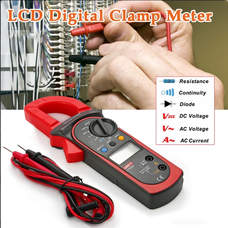 

Digital Clamp Meters AC/DC Current Voltage UNI-T UT210 series True RMS Auto Range AMP Capacitance Non Contact Multimeter