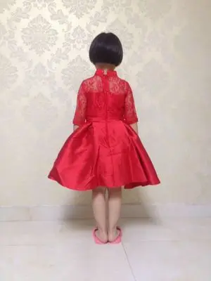 Baby Girl Kid Evening Party Dresses For Girl Wedding Princess Clothing 2017 New Solid Color Bow Moderator Dress Children Clothes HTB1yYAbmPihSKJjy0Fiq6AuiFXaF - Baby Girl Kid Evening Party Dresses For Girl Wedding Princess Clothing 2017 New Solid Color Bow Moderator Dress Children Clothes