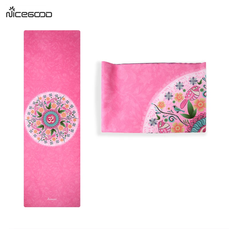 

NICEGOOD Light Yoga Mat 1MM Gym Fitness Yoga Pilates Mat Towel Natural Rubber Non Slip Folding Portable Yoga Gymnastics Mat