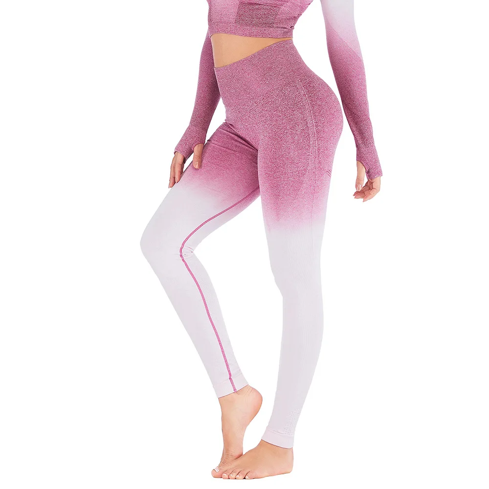 

High Elastic Yoga Pants Women Gym Fitness Running Leggings High Waist Pants Seamless Tights Femme Breathable Leggings