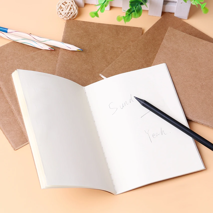 1 Pc Peau De Vache Papier Vintage Journal Cahier A6 Blanc Bloc Notes Bureau Papeterie Aliexpress