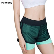 FANCEEY 2 в 1 беговые колготки женские спортивные шорты для фитнеса