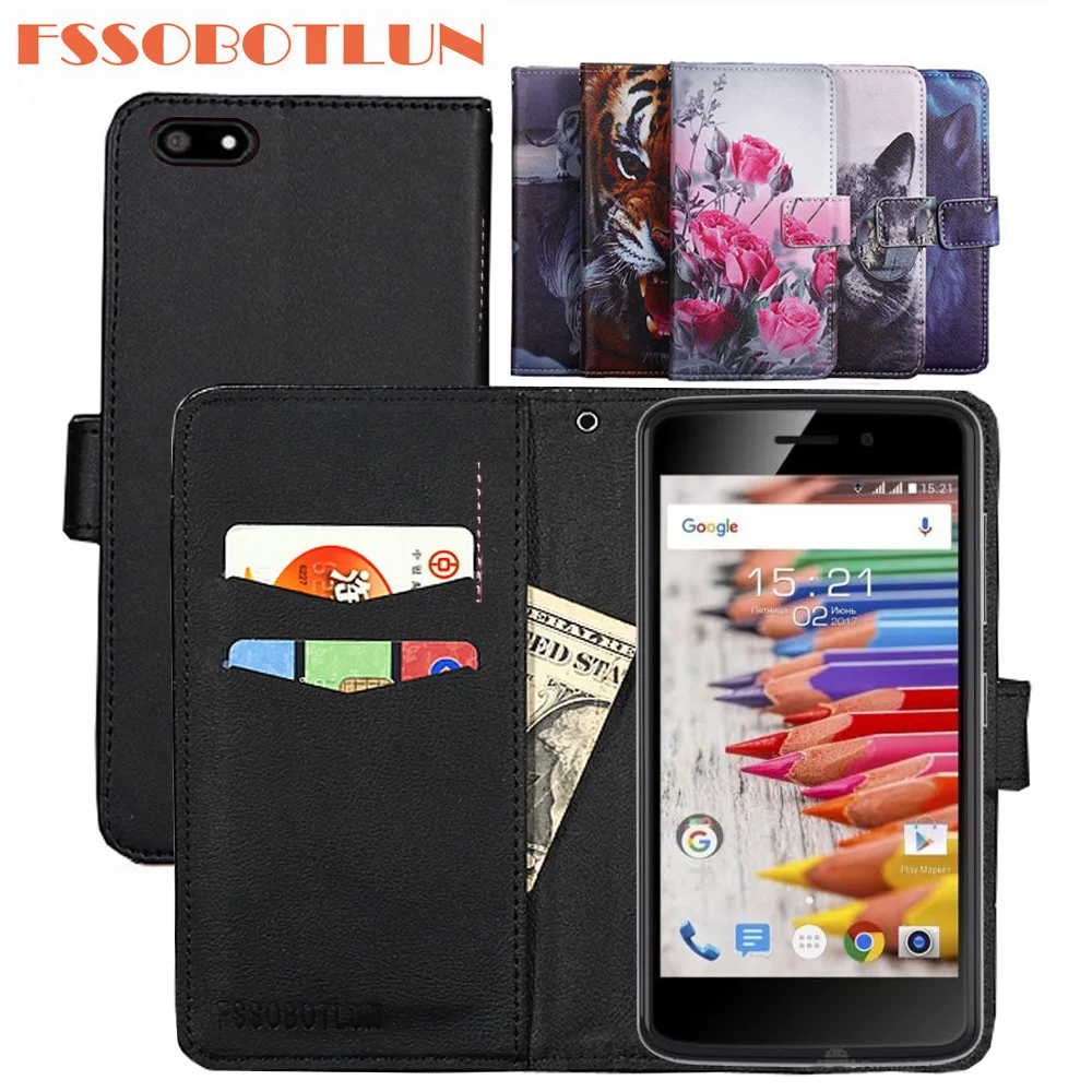 

FSSOBOTLUN For Fly Nimbus 17 FS527 Case PU Leather Retro Flip Cover Shell Magnetic Wallet Cases Kickstand Strap For Fly FS527