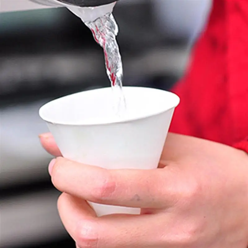 250 шт 3,7 унций одноразовые конусные стаканчики для воды бумажные воронки чашки снежные конусные чашки-белые