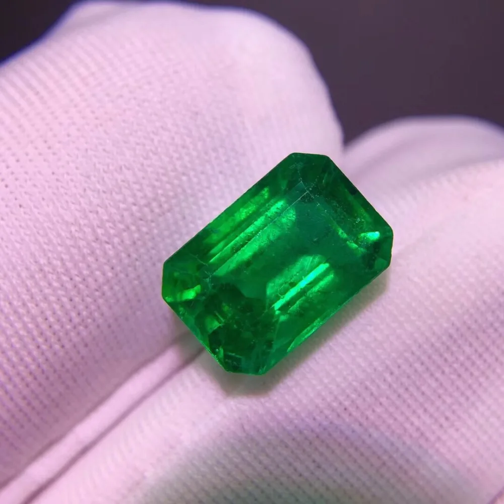 

Loose Gemstone 2.61ct Vivid Green Natural Emerald Gemstones Faced Cut Loose Gemstones Loose Stone Gems