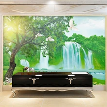Пользовательские 3D Большая фреска природные пейзажи дерево водопад стены тканью стены Бумага для 3D Гостиная диван фон стены домашнего декора 3d