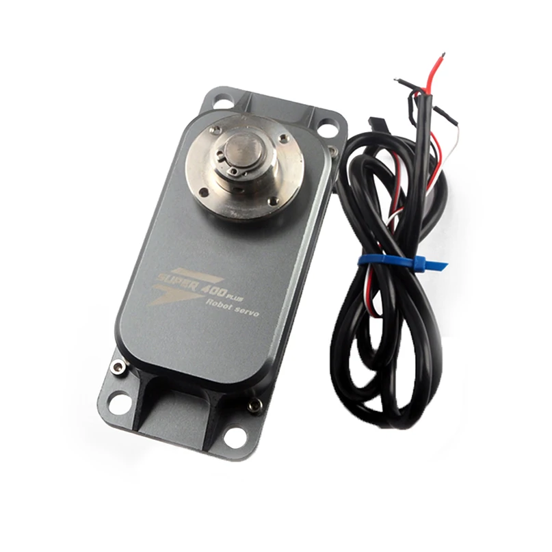  400kg / 200kg High Torque Metal Brushed Servo Steering Gear Suitable for 12v-24v Large Robot Arm DIY Models UAV