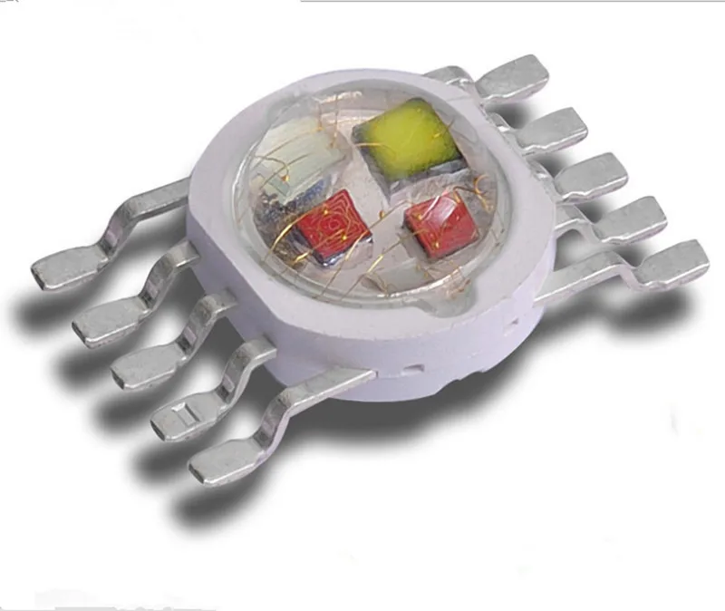 10 шт./лот 5 в 1 RGBWY или 6 RGBWYUV led зеленый синий белый желтый фиолетовый светодиодный