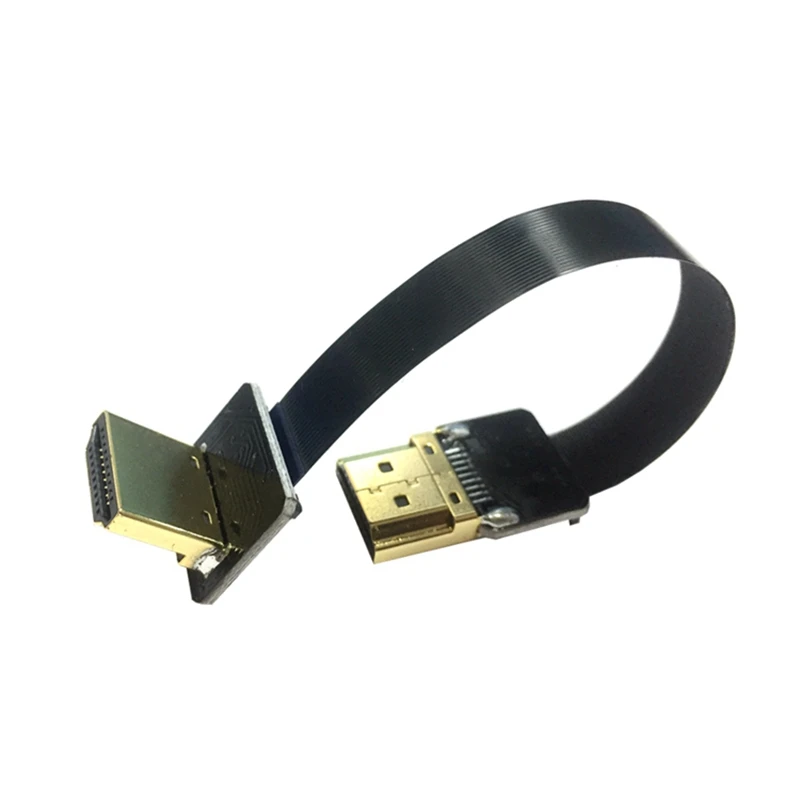 0,2 M/0,5 M FPV HDMI type A Male Up Angled 90 Degree to HDMI Male HDTV FPC плоский кабель для мультикоптера аэрофотосъемки