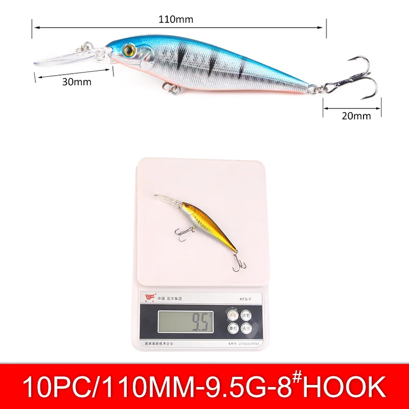 Crankbait гольян лягушка рыболовная приманка набор 38 шт./компл. Crank Minnow воблеры мягкая