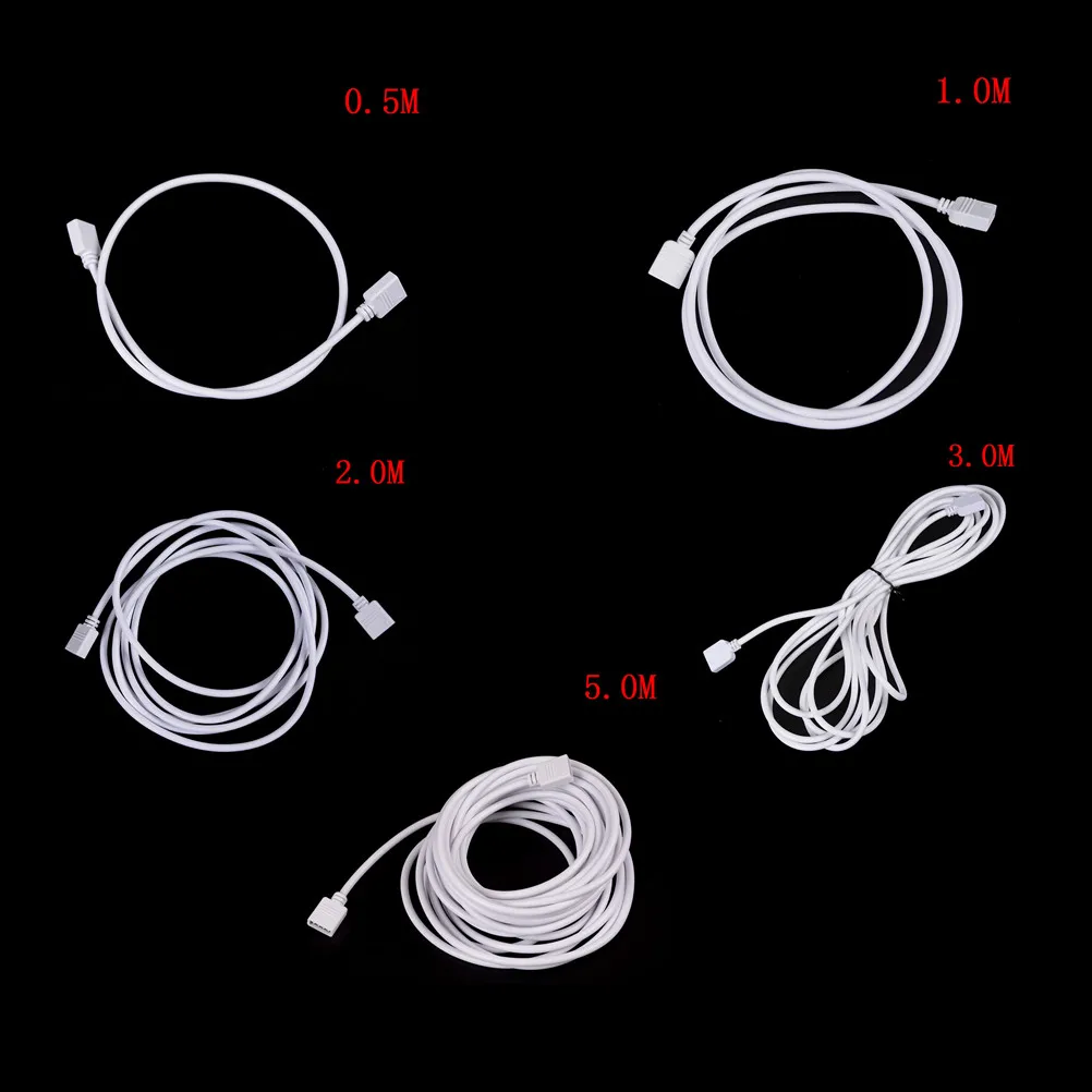 4Pin Extension Wire Cable Cord Connector RGB LED S p Light Connecotr Wire For 5050 3528 RGB LED S p Light 0.5m/1m/2m/3m/5m