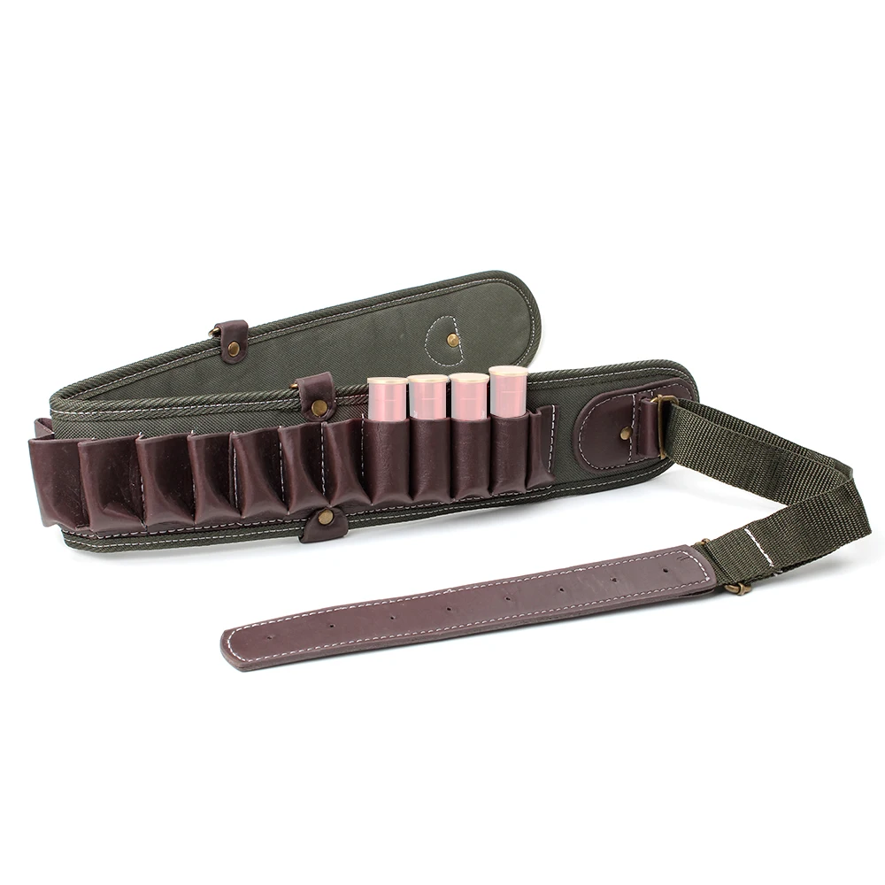 Ohhunt Hunting Shotgun Nylon Adjustable Bandolier 12 GA Ammo Pouch Belt