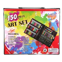 150pcs Art Drawing Set Painting Sketching Tools Pencils Paint BrushChildren's Water Color Pen Wax Crayon Oil Pastel Drawing