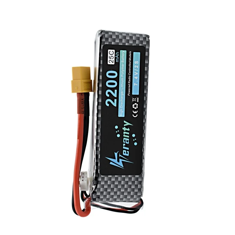 Высокая мощность 2S 7,4 v 2200mAh 25-35C LiPo батарея XT60/T/JST/EC3 разъем 7,4 v перезаряжаемая Lipo батарея для RC автомобиля самолета вертолета