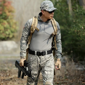 

Mens Military Hunting Fishing Clothes Army Clothing Camouflage Tactical Suit Multicam Combat Jackets+Pants CS Ghillie Suit Men