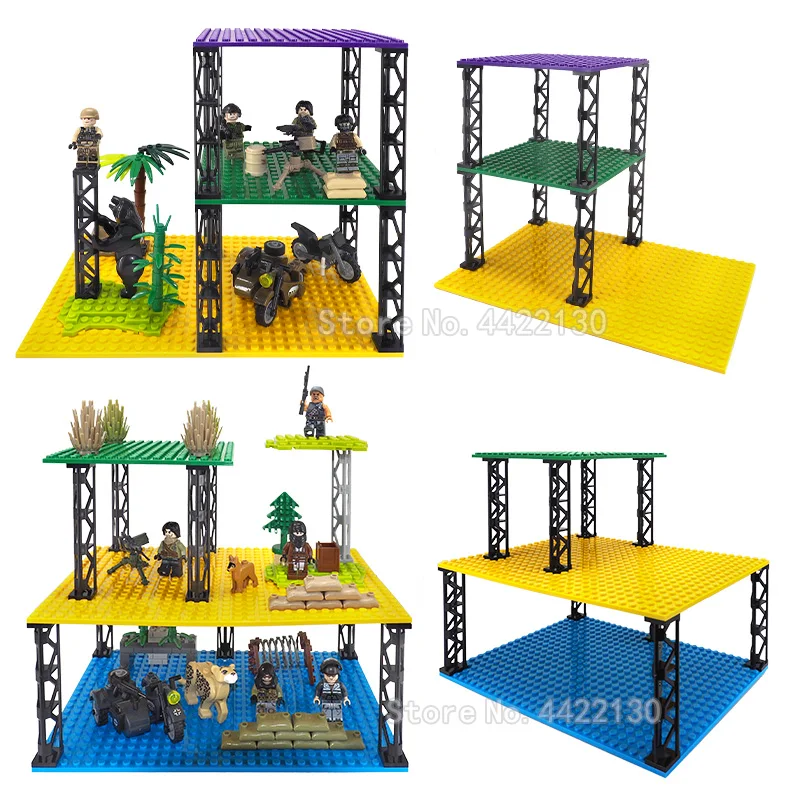 

Military City Legoinglys Piece Shelf Display Stand Animal City Block Super Hero Figures Weapons World War 2 Create Toys Gift Toy