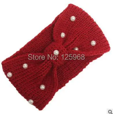 10 PCS Mulheres Lady Crochet Pérolas Bowknot