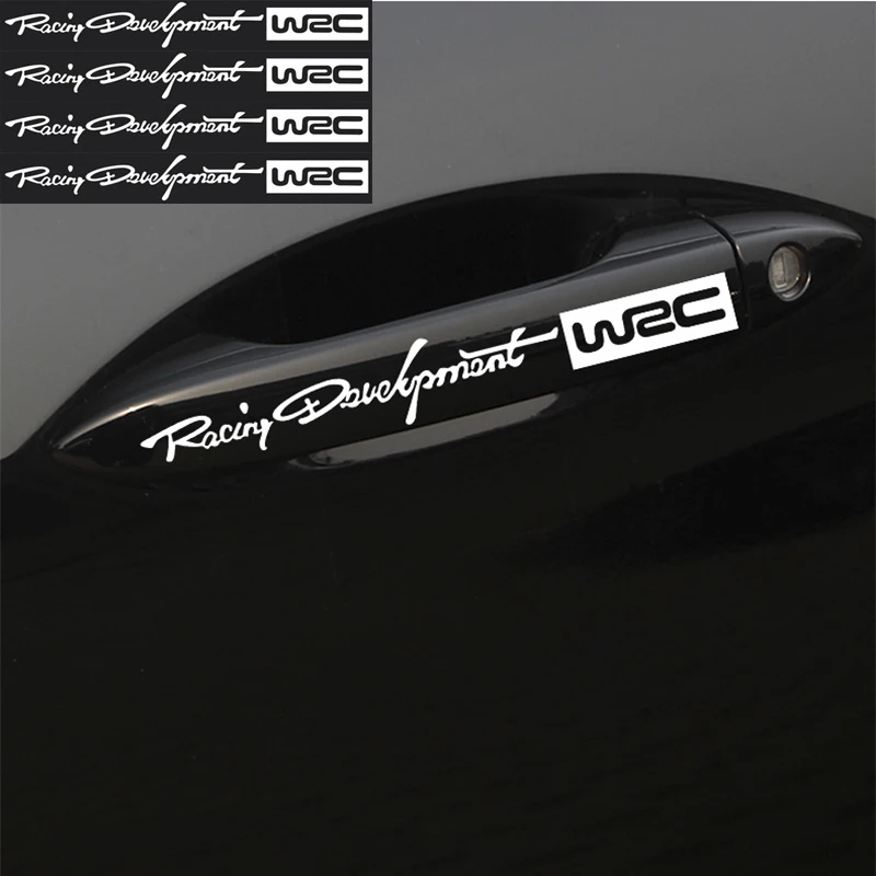 

4Pcs Car Handle Stickers WRC Rally Racing Stripe Car Decals Vinyl JDM Stickers On Car Door Tuning Auto Exterior Accessory Decor