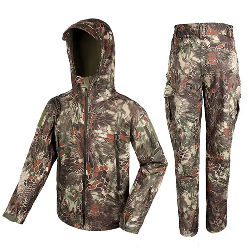 

Tactical Men Waterproof Windproof Army Clothing Assault BDU Set Shark Skin Soft Shell Paintball AccessoryryCL34-0066