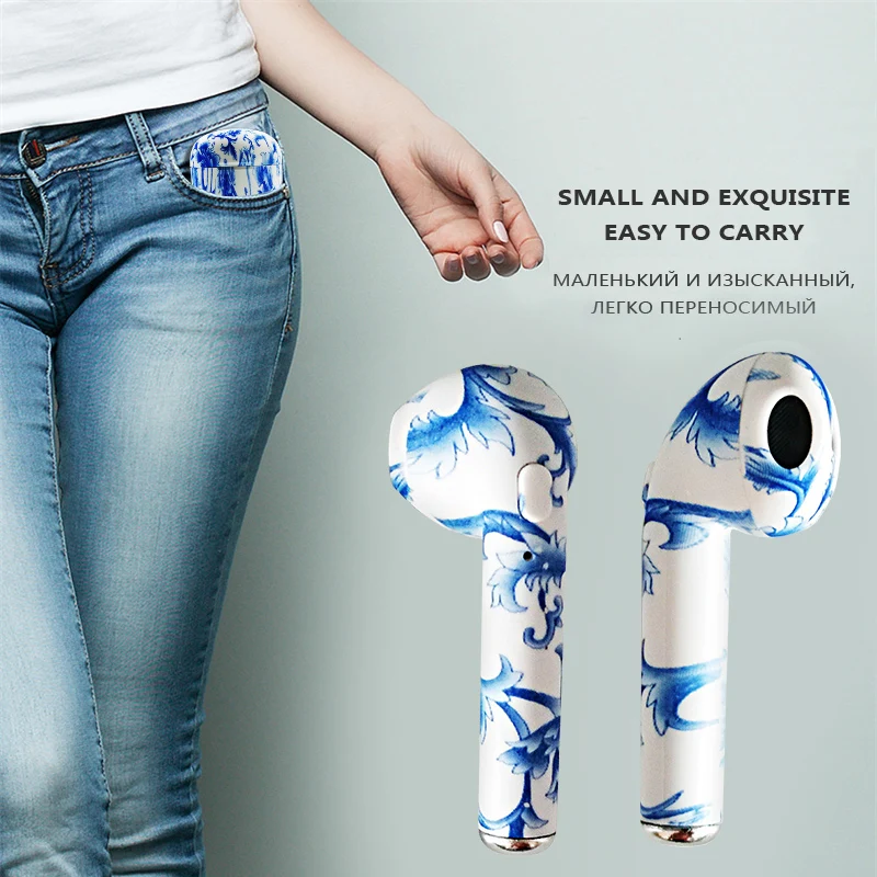 i7s Camouflage TWS Air Pods Bluetooth Headphones Colorful Wireless Earbuds Gaming Headset Stereo Earphones For Cellphone xiomi