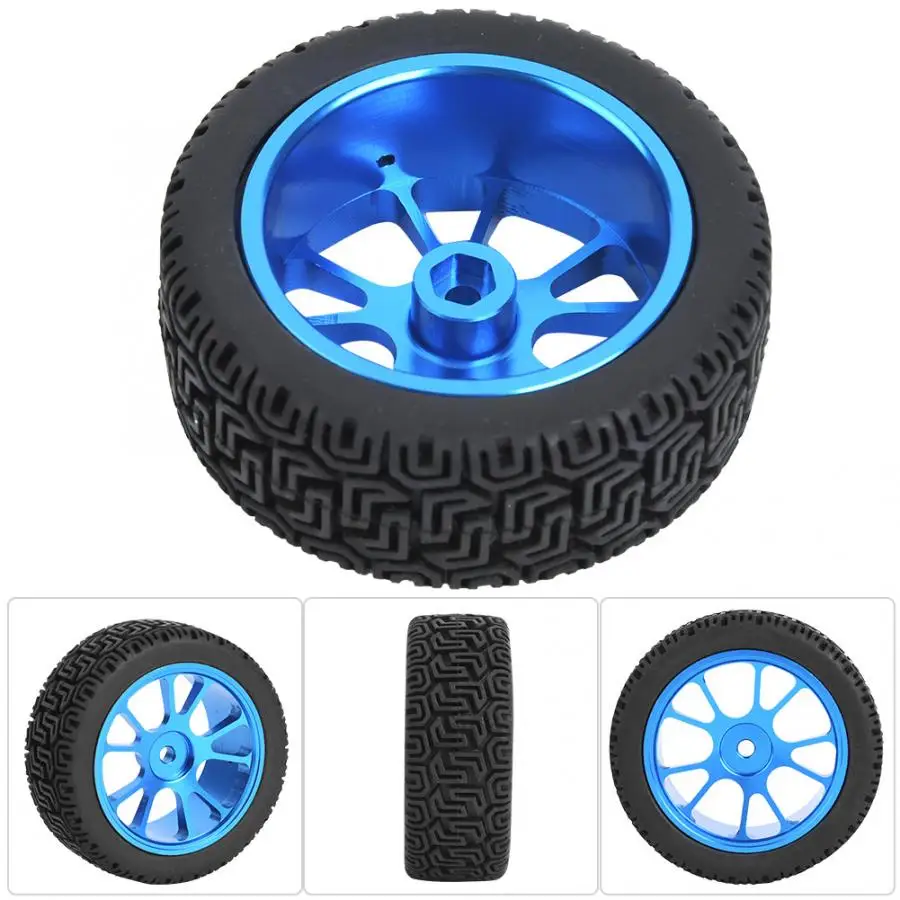 4pcs 1/18 RC Racing Car Wheel Tires Metal Y-Shaped Rims Wheel Wide Tyre For Wltoys 1/18 A959 A979 A969 Model Car Accessory