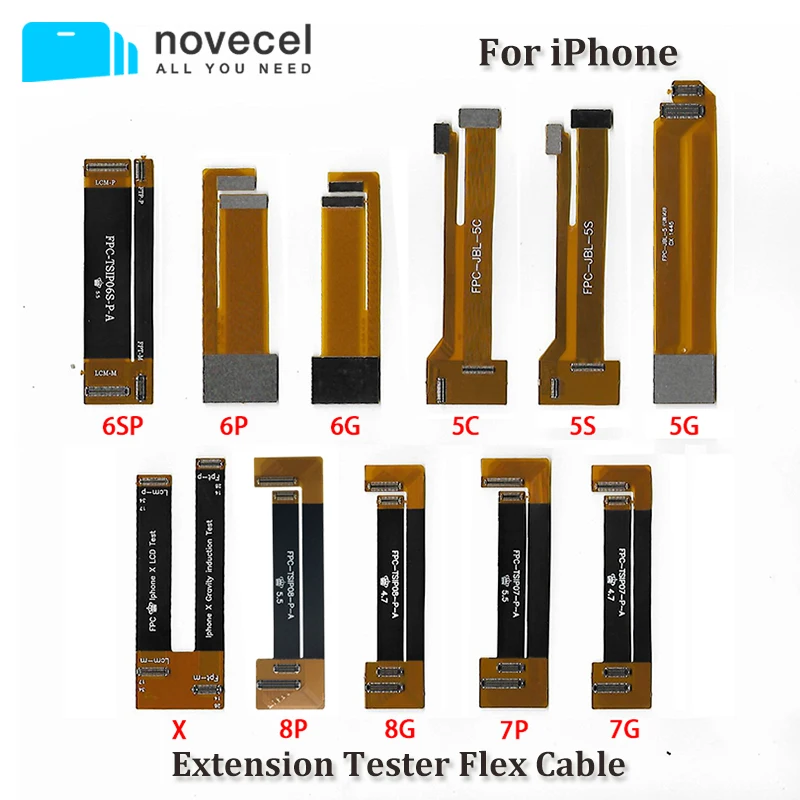 

New High Quality LCD Display Test Touch Screen Extension Tester Flex Cable For Iphone 4 4S 5 5S 5C 6G 7G 8G 6S 7 8 plus X