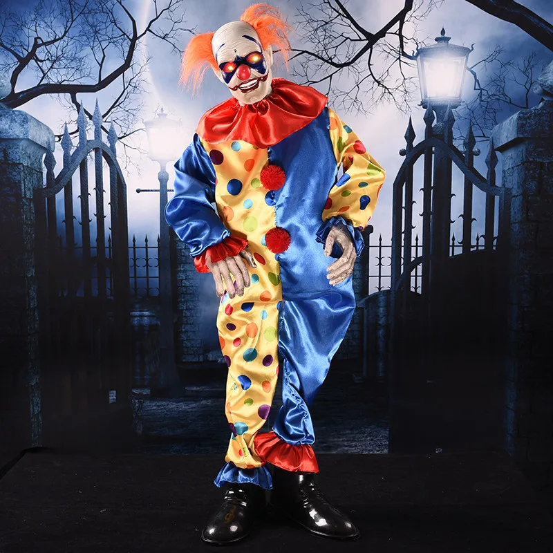 

Novelty Halloween Party Haunted House Decorations Supplies Prank Joking Sound Control Cute Clown Joyful Music Children's Toys
