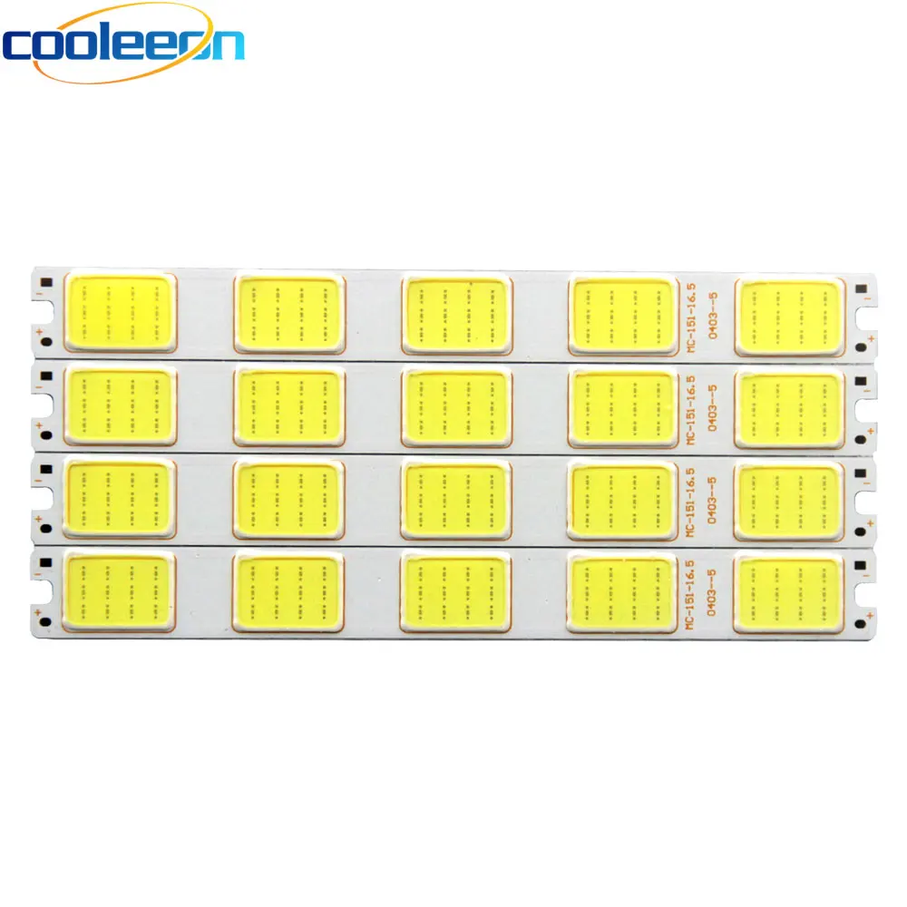 5 шт 151*16,5 мм светодиодный COB Бар огни 12 V 5 W чистый белый светодиодный лампа для DIY автомобилей Декоративные луковицы домашней работы свет