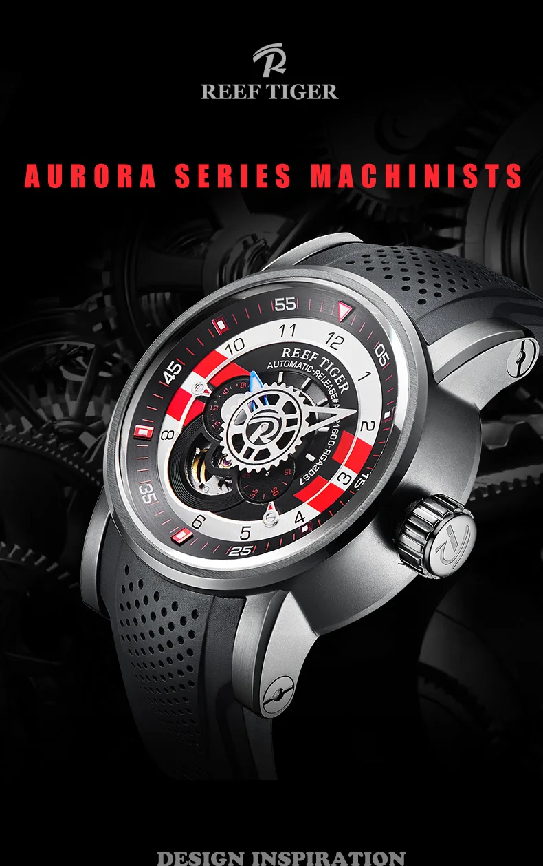 Риф Тигр/RT Топ бренд Роскошные спортивные часы Reloj Hombre мужские механические водонепроницаемые автоматические часы Relogio Masculino RGA30S7