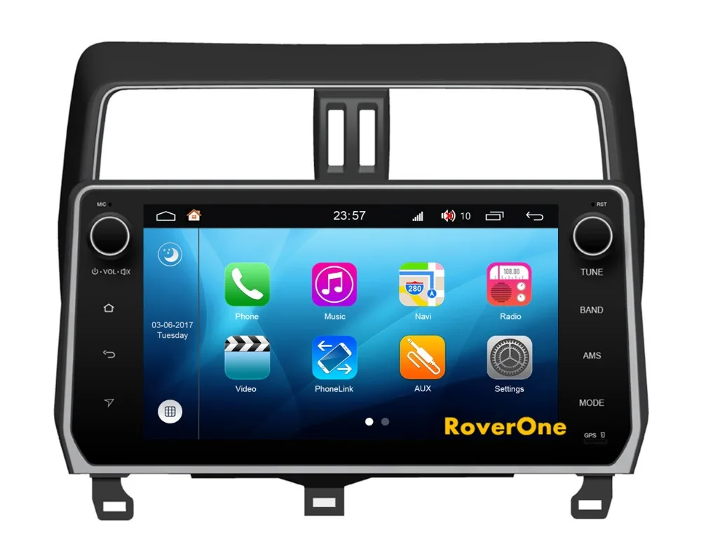 Sale RoverOne Android 8.0 Car Multimedia System For Toyota Prado 150 2018 Radio Stereo GPS Navigation Android Media Player PhoneLink 11